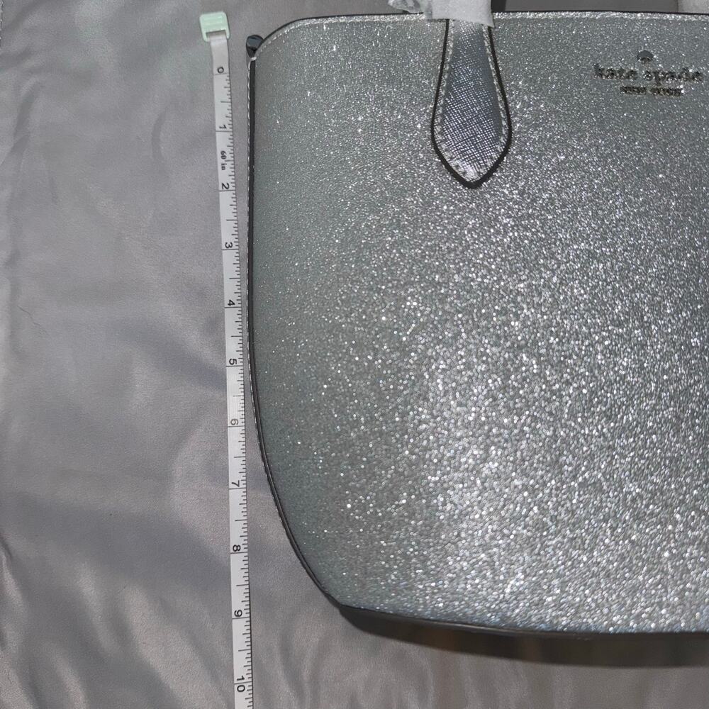 Kate Spade Small Satchel Glimmer, Lunar Light NWT - Glitter Shimmer Sparkle Glam - Picture 3 of 7